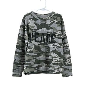 NWOT‎ Chaser Camo Long Sleeve Peace Shirt Sz 7